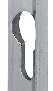 Häfele Einhängebeschlag Linsenkopfplatte Stahl verzinkt mit 1 Langloch, 16x60x3,5 mm