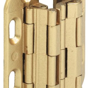 Häfele Scharnier Sepa für Holzdicken ab 23 mm für unsichtbaren Anschlag, Messing matt, 18 x 41 mm
