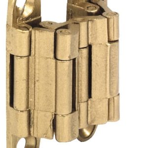 Häfele Scharnier Sepa-Mini für Holzdicken ab 11 mm für unsichtbaren Anschlag, Messing matt