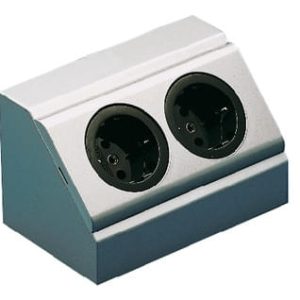 Häfele Steckdosen-Element 230 V Energiebox 2-fach Schuko-Steckdose, rechteckig