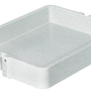 Kesseböhmer Einhängeschale für Unterschrank/Hochschrank-Frontauszug weiß, 350x460x65 mm