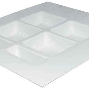 Häfele Spezialeinsatz H4126 medizinischer Bereich 6 Fächer tief Kunststoff für Materialien und Instr
