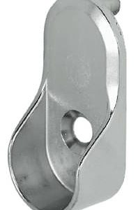 Häfele Schrankrohrlager oval mit Einbohrzapfen Ø 5 mm OVA 30×15 mm vernickelt