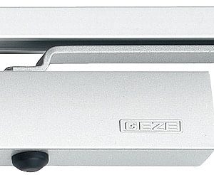 Geze Türschließer TS 1500 mit Gleitschiene und Feststelleinheit EN 1, Weiß