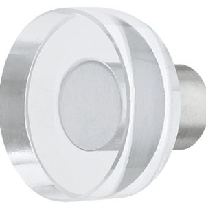 Häfele Möbelknopf H2052 Glasknopf rund Edelstahl/Glas Ø 25 mm, klar
