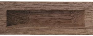 Häfele Muschelgriff Modell H1857 Holz rechteckig Nussbaum 160×50 mm