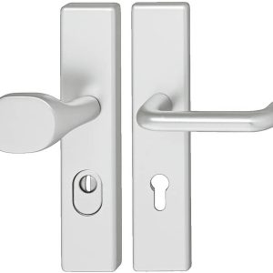 Häfele Sicherheitsgarnitur DIN-NORM PZ 92 Schutzbeschlag Drücker/Knopf Modell A91.12 mit Kernziehsch