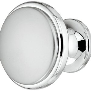 Häfele Möbelknopf H2071 rund Ø 34 mm, verchromt poliert – Einlage verchromt matt
