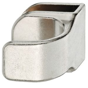 Häfele Glastürgriff H1036 Möbelgriff zum Aufklemmen für Glasdicke 4-6 mm vernickelt matt