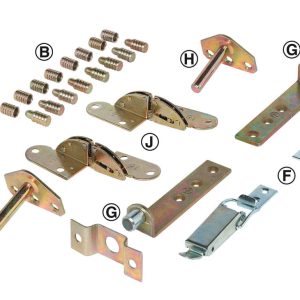 Häfele Klappbeschlag für Einlageplatte für Zargentische mit offenem Zargenkasten, 22 mm
