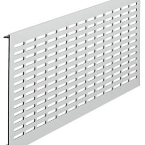 Häfele Lüftungsgitter H3639 eckig 480×150 mm Aluminium silberfarben mit Harpunensteg geschlitzt