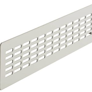 Häfele Lüftungsgitter H3640 eckig 500×80 mm Edelstahl mit Arretierstiften geschlitzt