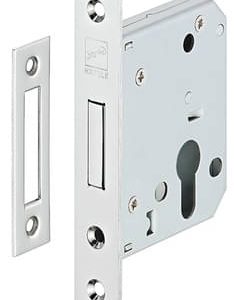 Häfele Startec Riegel-Einsteckschloss für Drehtüren PZ Dornmaß 55 mm Edelstahl