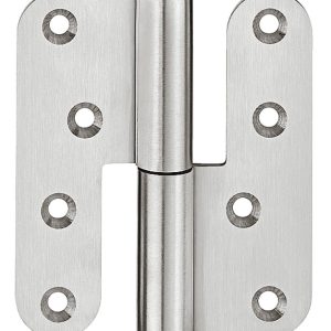 Häfele Aufschraubband abgerundet Größe 100 mm Türgewicht bis 60 kg Edelstahl matt, DIN links