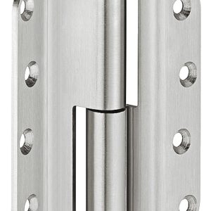 Häfele AufschraubbandGröße 100 mm Türgewicht bis 60 kg Edelstahl matt, DIN links – abgerundet