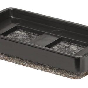 Häfele Möbelgleiter rechteckig zum Aufdrücken mit abriebfestem Filz, 50 x 27 mm