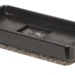 Häfele Möbelgleiter rechteckig zum Aufdrücken mit abriebfestem Filz, 31 x 17 mm