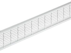 Häfele Lüftungsgitter H3630 eckig 500×70 mm Aluminium silberfarben gerillter Steg
