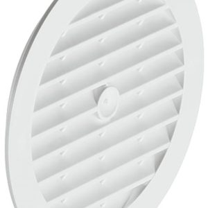 Häfele Lüftungsgitter H3624 rund Ø 123 mm Kunststoff weiß mit Lamellen