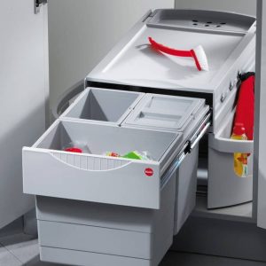 Hailo Dreifach-Abfallsammler Rondo 3646-13 Mülleimer 1 x 18 & 2 x 8 Liter