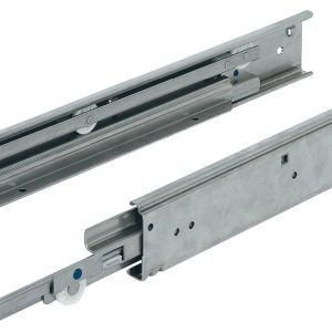 Fulterer Schubladenschienen Vollauszug FR791 bis 68 kg Rollenführung Edelstahl aufliegende Montage, 650 mm
