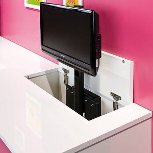Häfele Manuelles Hebesystem TV-Lift Push drehbar Versenkautomatik Hub 528 mm, Manuelles Hebeystem