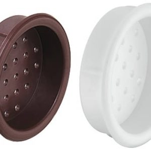 Häfele Lüftungsgitter H3601 rund Ø 39 mm Kunststoff perforiert , Gegenring braun
