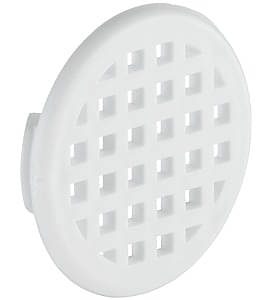 Häfele Lüftungsgitter H3600 rund Ø 37 mm gerastert Kunststoff weiß