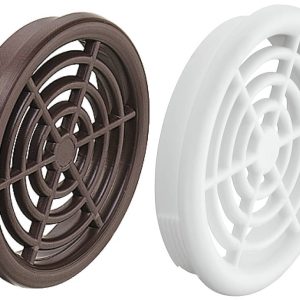 Häfele Lüftungsgitter H3606 rund Ø 48 mm mit Harpunensteg , Weiß