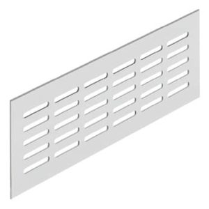 Häfele Lüftungsgitter H3629 eckig Aluminium silberfarben mit Harpunenstegen, 480 x 78 mm