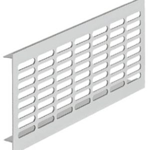 Häfele Lüftungsgitter H3627 eckig Aluminium silberfarben mit glatten Stegen, 500 x 102 mm