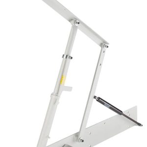 Häfele Lattenrostlift PRATIK aus Stahl mit Gasdruckfedern, Matratzengröße: 900 x 2000 mm – Bettgewicht: 30–35 kg