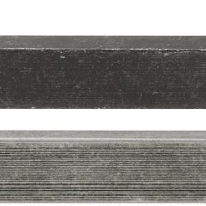 Häfele Möbelgriff H1033 Sockelgriff antik Bohrabstand 128 mm, eisenfarben Used Look