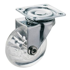 Häfele Möbelrolle H4813 Vollgummirad Lenkrolle, mit Feststeller – 100 mm