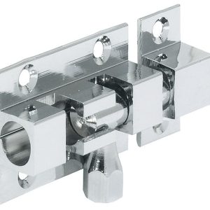 Häfele Möbelriegel H6064 Grendelriegel chrom zum Aufschrauben , verchromt, 40mm