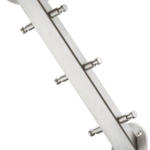Häfele Garderobe H4107 Edelstahl mit 6 Haken Garderobenhaken zur Wandmontage