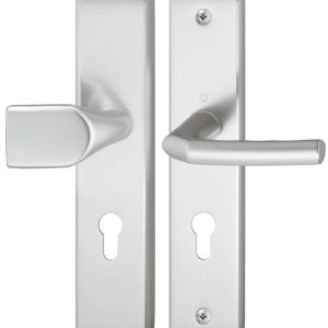 Hoppe Sicherheitsgarnitur DIN-NORM PZ 72 Schutzbeschlag Drücker/Knopf Modell BIRMINGHAM Aluminium