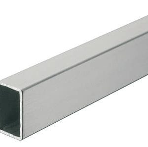 Häfele Schrankrohr eckig 25×15 mm Edelstahl matt gebürstet Länge 2000 mm