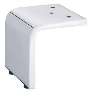 Häfele Möbelfuß H3919 Stahl zum Schrauben, Höhe 120 mm – edelstahlfarben