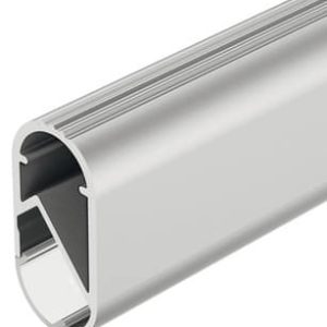 Häfele Schrankrohr Loox Aluminium Streuscheibe mattiert 2500 mm