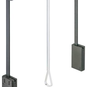 Häfele Garderobenlift mit integrierter Dämpfung für lichte Korpusbreite 560-950 mm Tragkraft 10 kg, weiß – verchromt / 560-950 mm