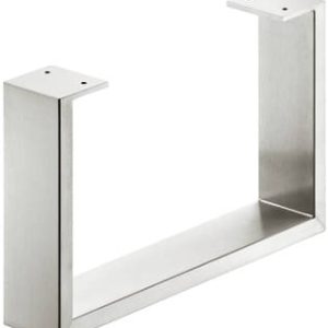 Häfele Möbelkufe zum Anschrauben Möbelgestell Kufe 200 kg Tragkraft, 80×20 mm – Edelstahl gebürstet