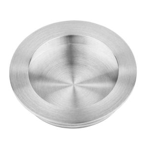 Gedotec Muschelgriff LADY aus Edelstahl matt gebürstet rund, Ø 70 mm – Bohr-Ø 60 mm