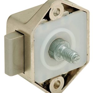 Häfele Riegelschloss PUSH-LOCK MINI für Druckknopf-Verriegelung, Weiß