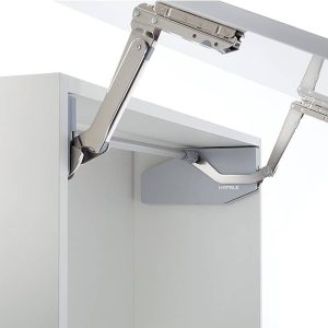 Häfele Hochschwenkbeschlag FREE SWING für Korpushöhe 370-500 mm, 3,0 – 6,5 kg – S4sw – Anthrazit