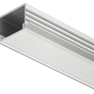 Häfele Einbauprofil Loox Tiefe 11 mm Aluminium Streuscheibe mattiert, Einbauprofil – Streuscheibe matt