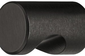 Häfele Möbelknopf LINA BLACK aus Aluminium mit Griffmulde schwarz, 12 x 25 mm