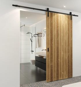 Häfele Schiebetürbeschlag Slido Design 100-S Schiebetürset für Holztüren Länge 2000 mm