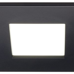 Häfele Einbauleuchte 12V Loox quadratisch LED 1155 Design Einbauspot, kaltweiß – stahlfarben