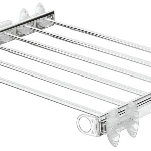 Häfele Hosenauszug Vollauszug mit gedämpfem Selbsteinzug Hosenhalter ausziehbar H10260, weiß / weiß